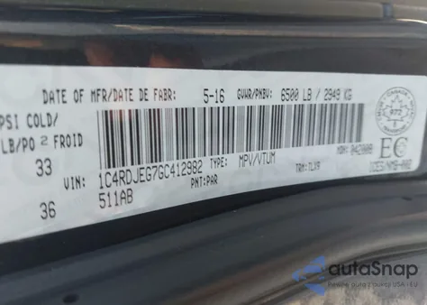 2016 Dodge Durango Citadel from USA, damaged, VIN 1C4RDJEG7GC412982